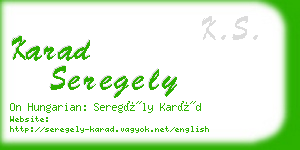 karad seregely business card